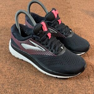 Brooks Addiction 14 Womens Running Shoes Black Pink Silver 1203062A050 Size 5 2A
